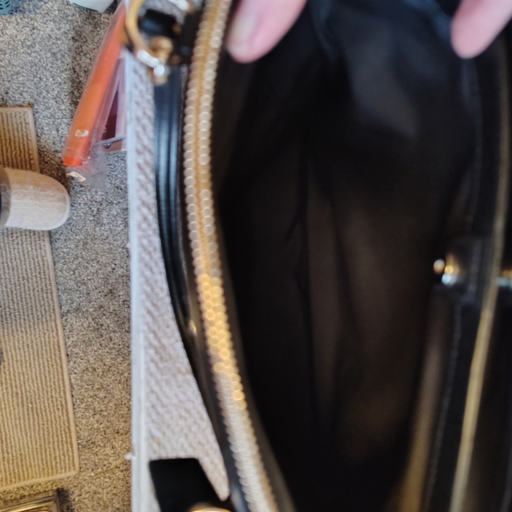 Coach Black and Cream Shoulder Bag